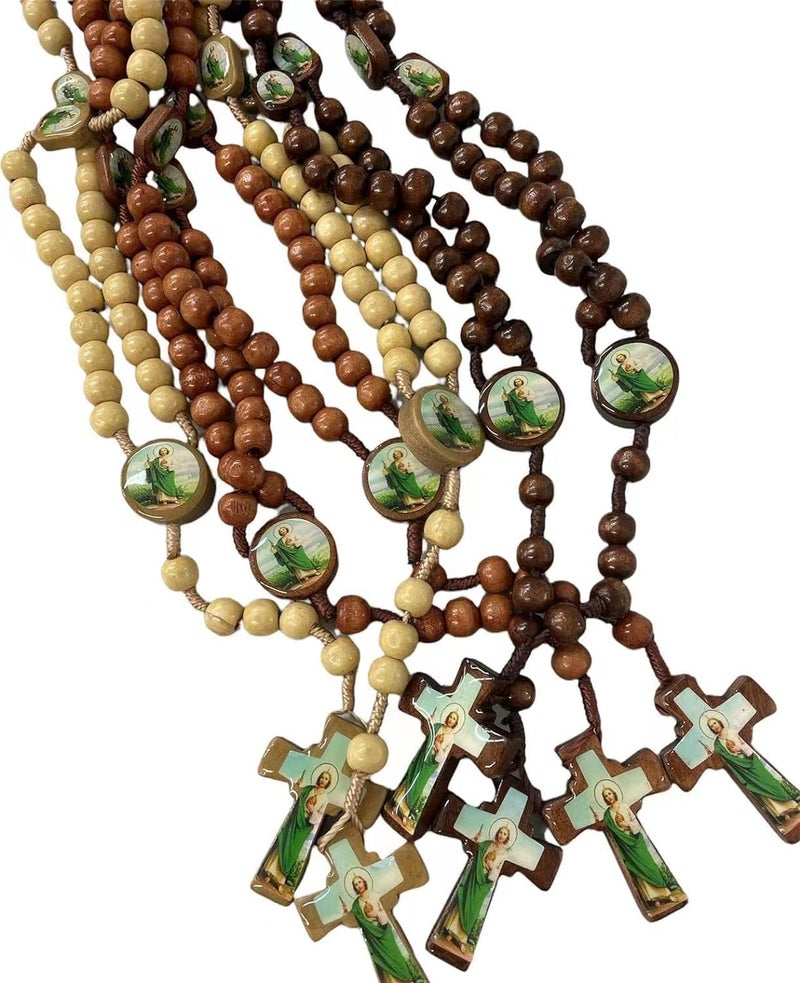 CLGIFT 30pcs mix lot full long rosary necklace Religious catholic Crucifix cross wholesale lot - Image 4